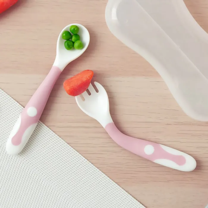 SET CUBIERTOS FLEXIBLES ROSA